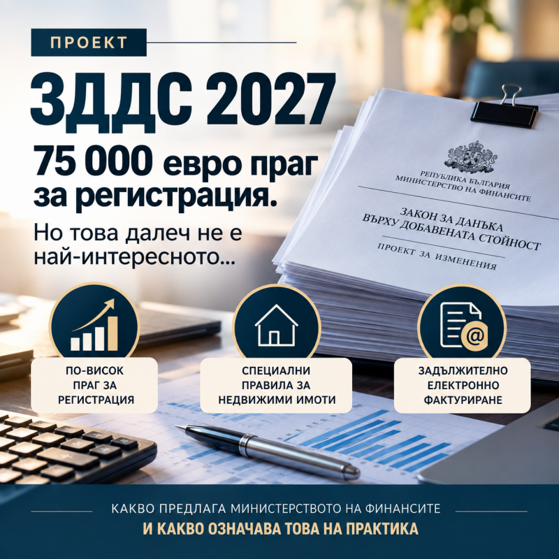 Министерството на финансите предлага пакет от промени в ЗДДС